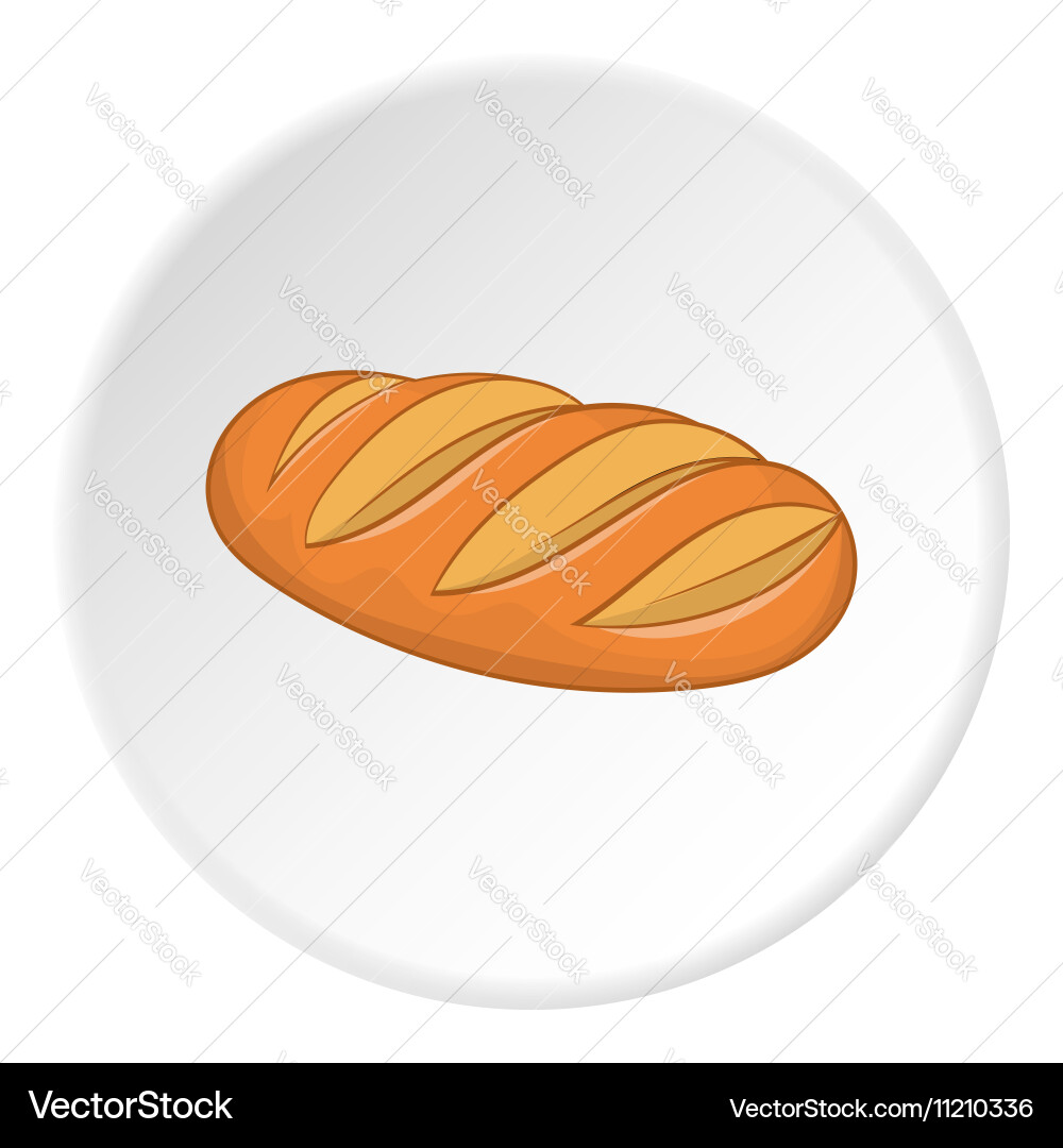 Bread icon flat style Royalty Free Vector Image