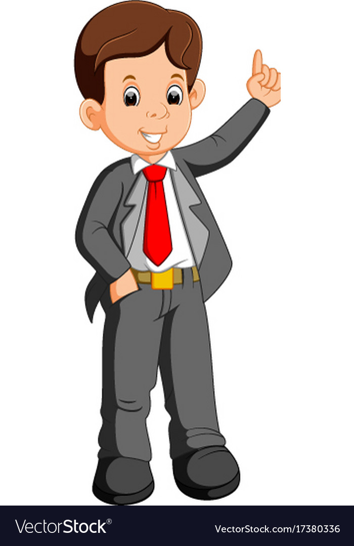 Businessman cartoon presenting Royalty Free Vector Image