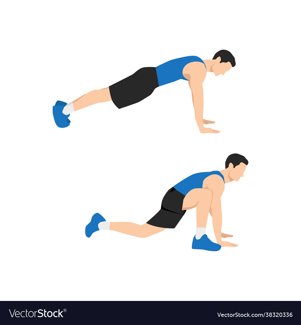 Man doing groiners exercise flat Royalty Free Vector Image