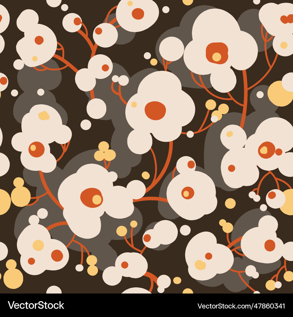 Abstract light flowers seamless pattern Royalty Free Vector