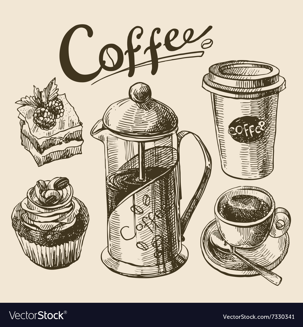 Coffee Sketch Vector Art Icons and Graphics for Free Download