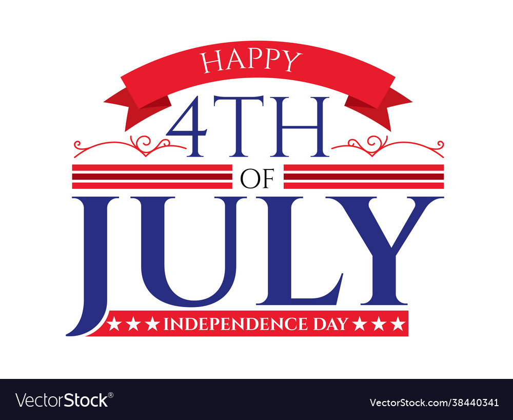 Happy 4th july america independence day Royalty Free Vector