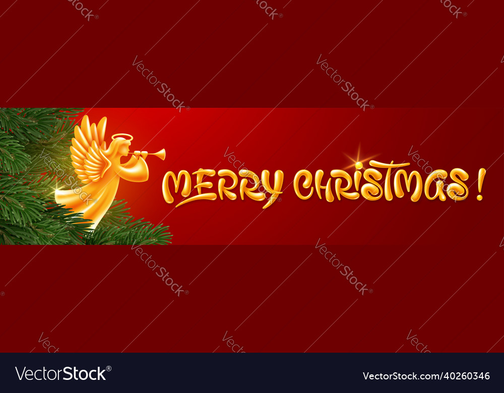 Christmas and new year greeting banner template vector image Christmas and new year greeting banner template