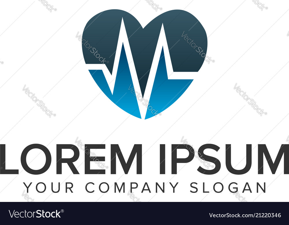 Love medicine logo design concept template Vector Image