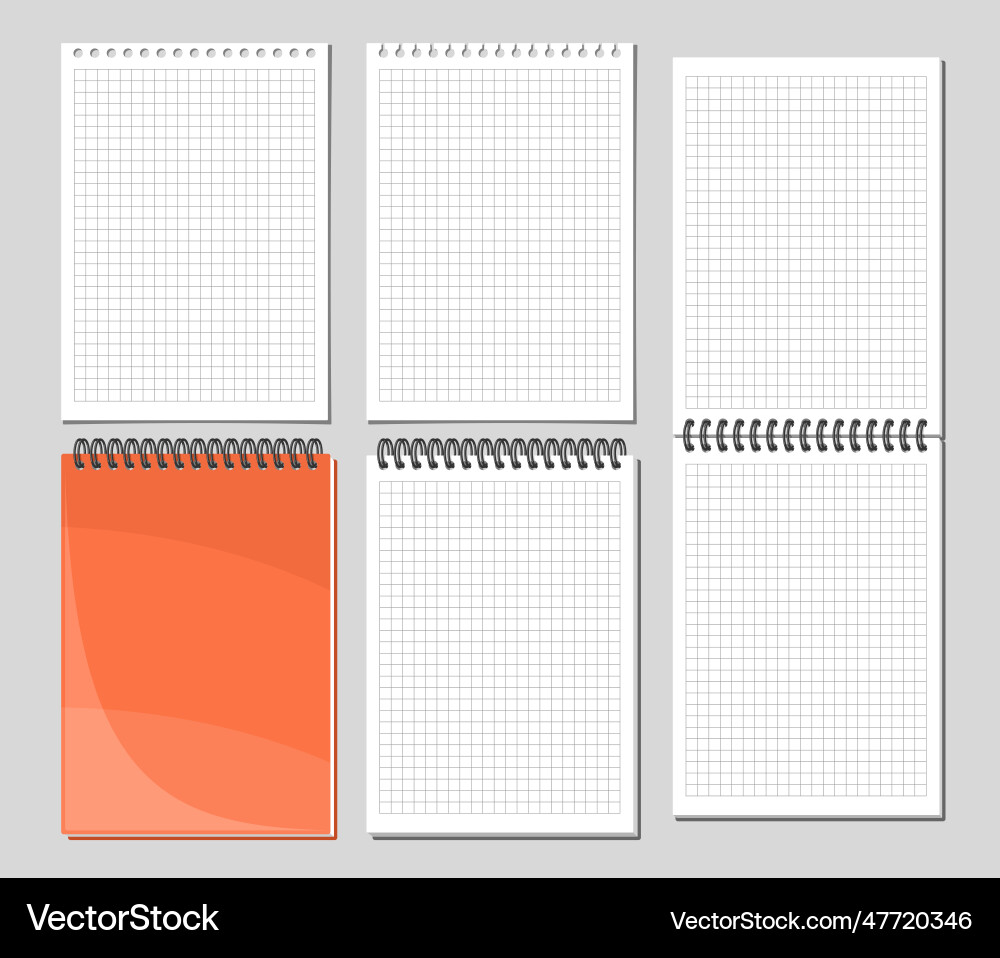 Notepad Desktop Vector Notepad set Royalty Free Vector Image - VectorStock