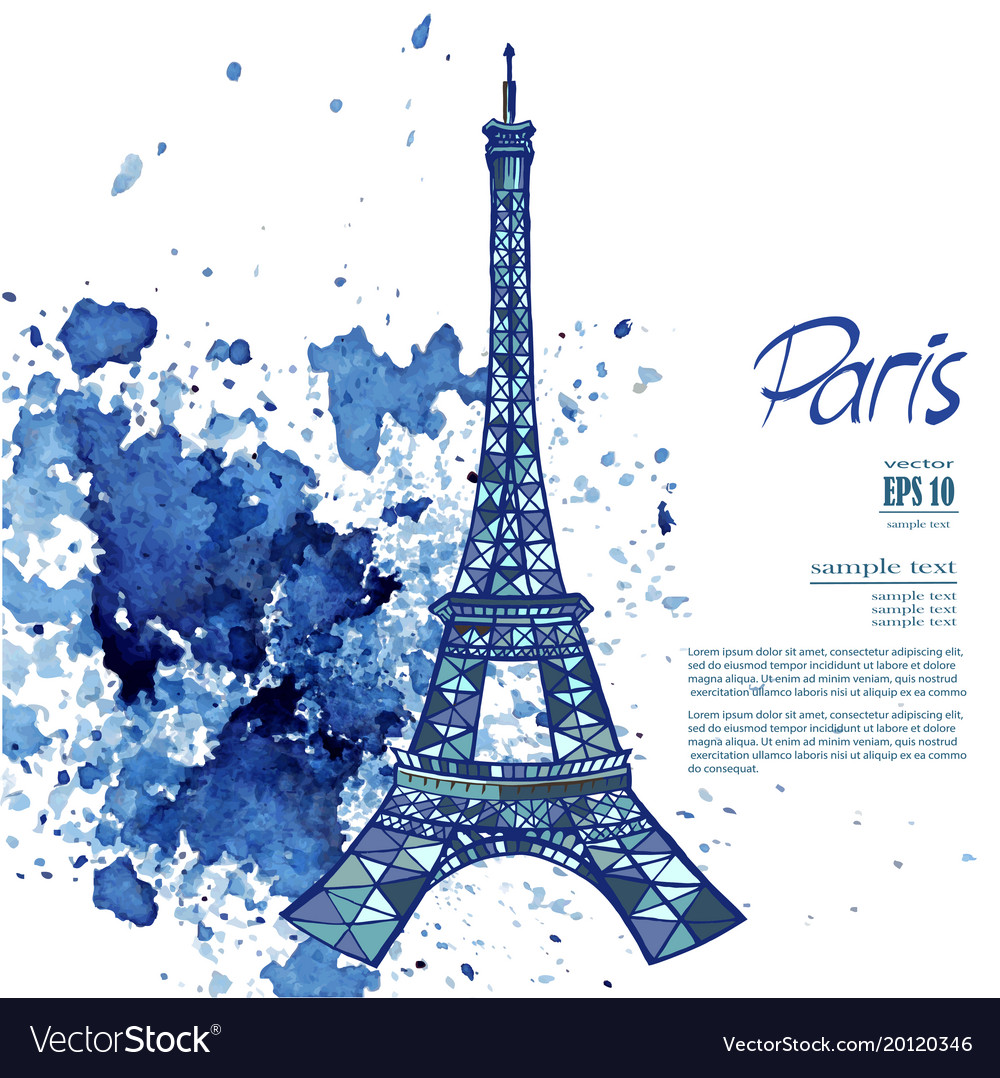 Paris eiffel tower Royalty Free Vector Image - VectorStock