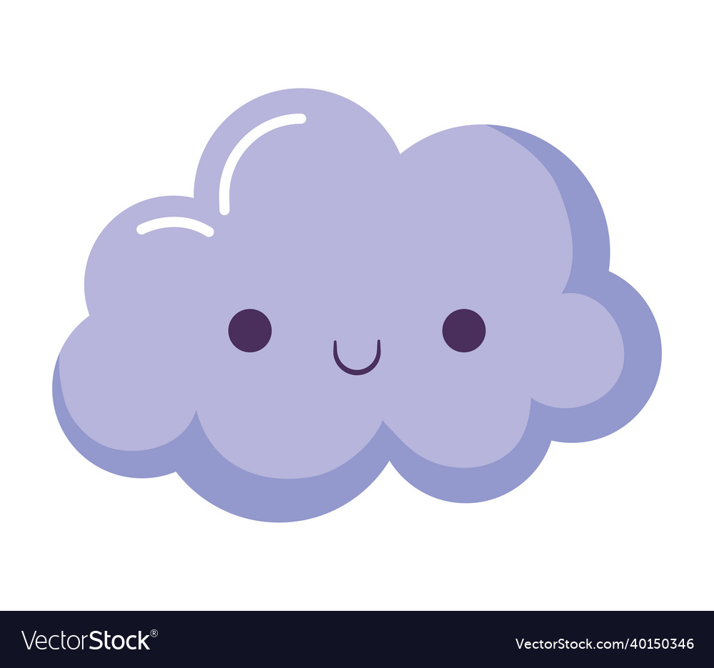 Pretty purple cloud Royalty Free Vector Image - VectorStock