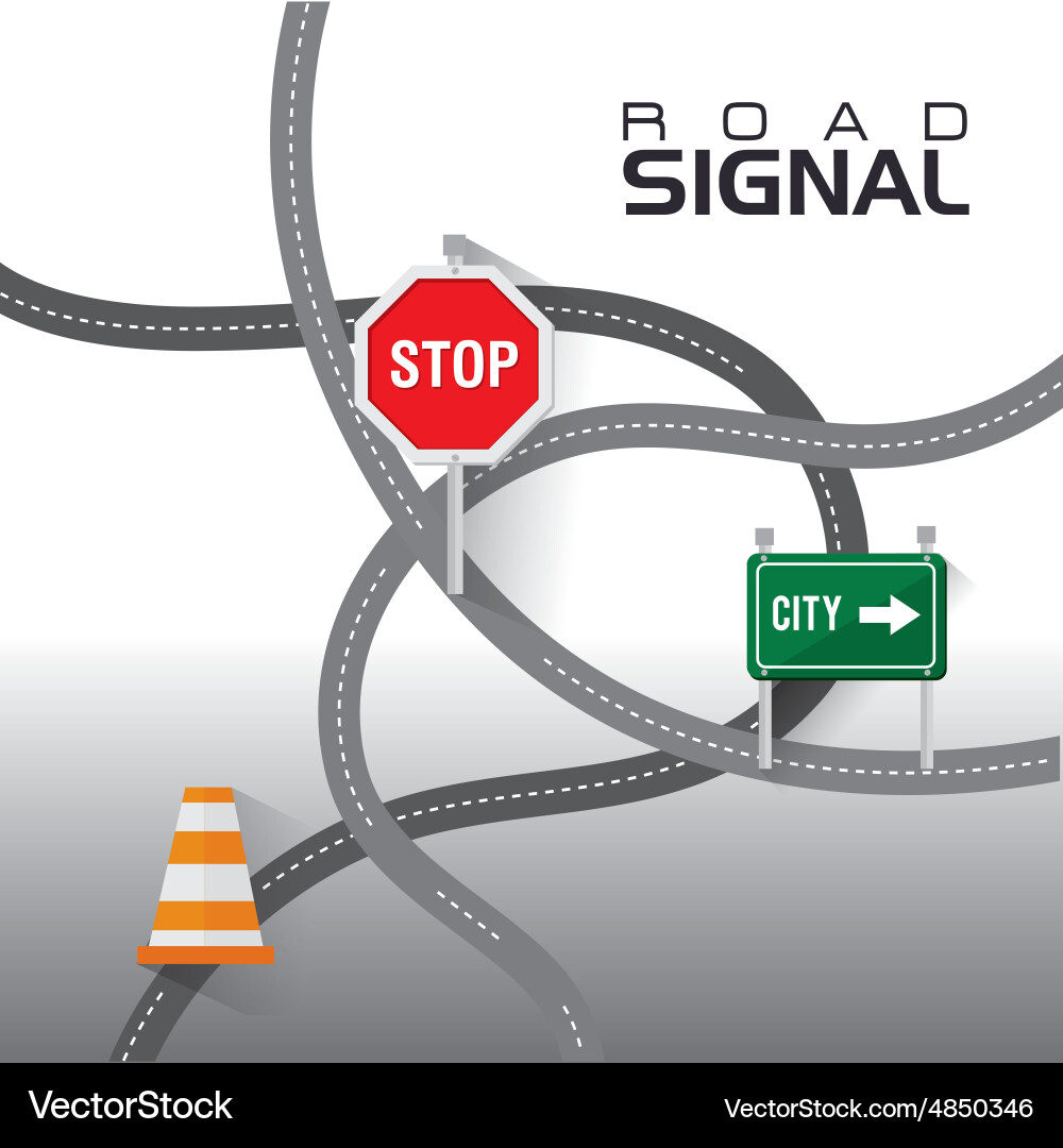 Road signs Royalty Free Vector Image - VectorStock