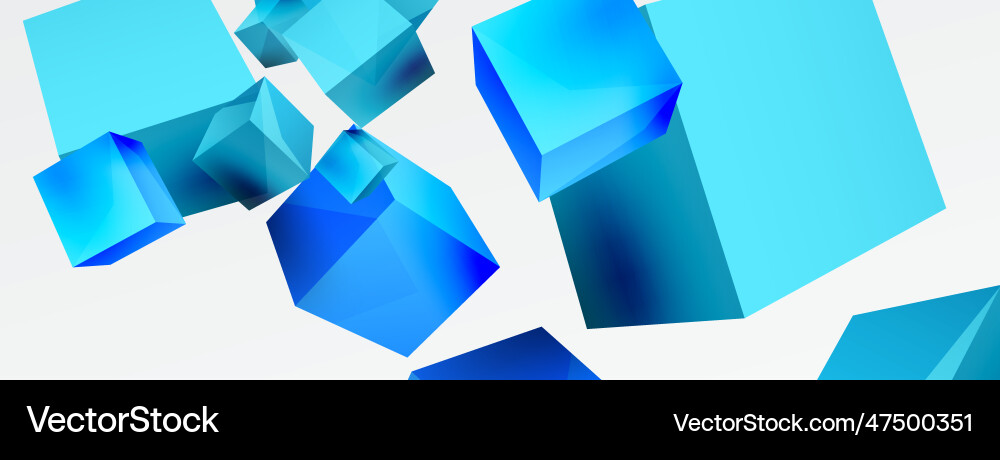 3d abstract background flying cubes Royalty Free Vector
