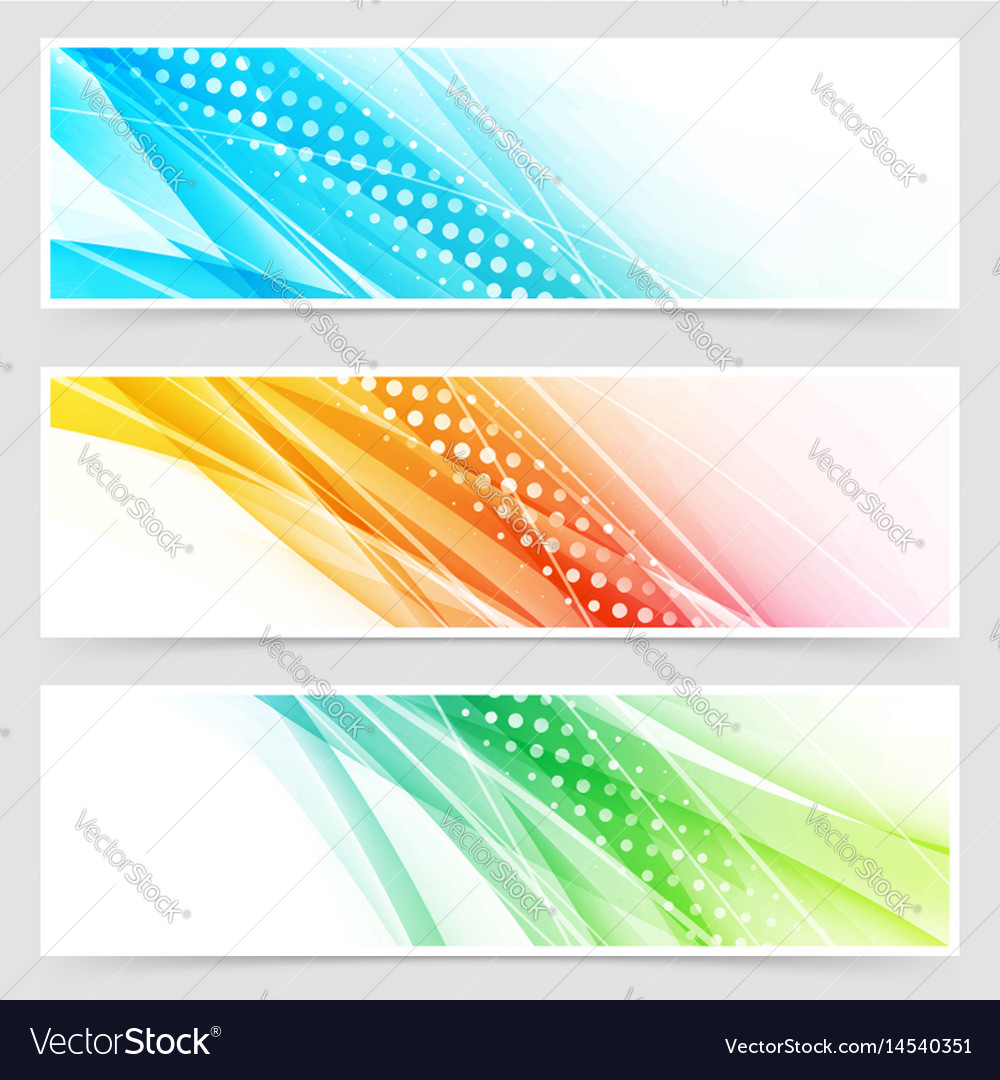 Bright colorful modern futuristic dotted headers Vector Image