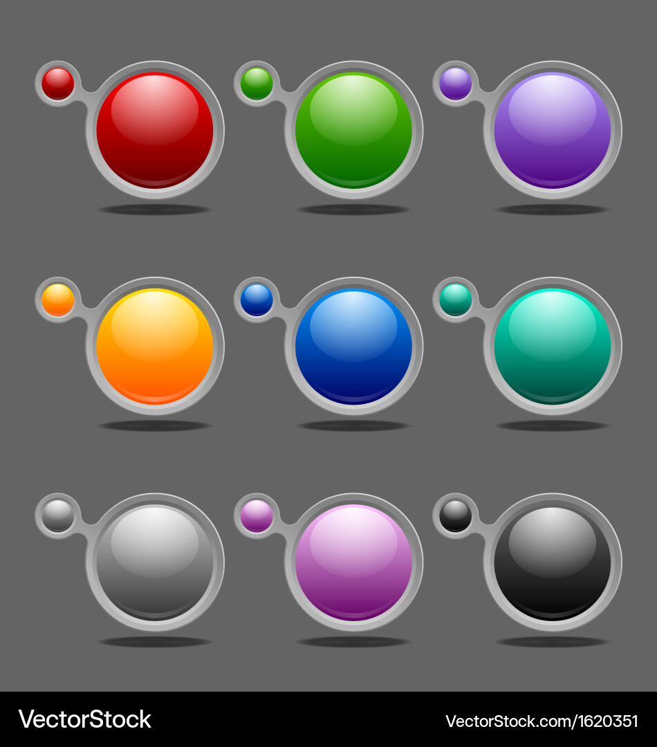 Button or icon template bubbles Royalty Free Vector Image