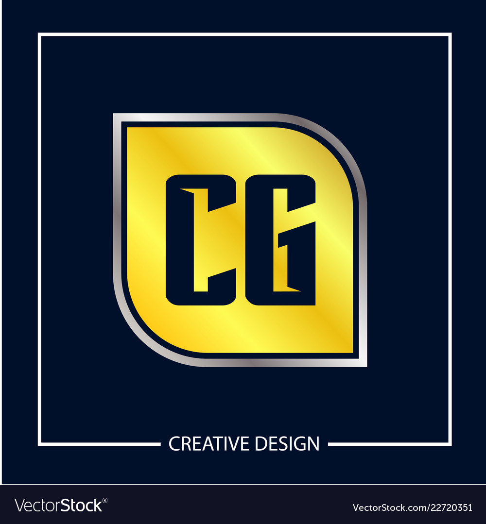 Initial letter cg logo template design Royalty Free Vector