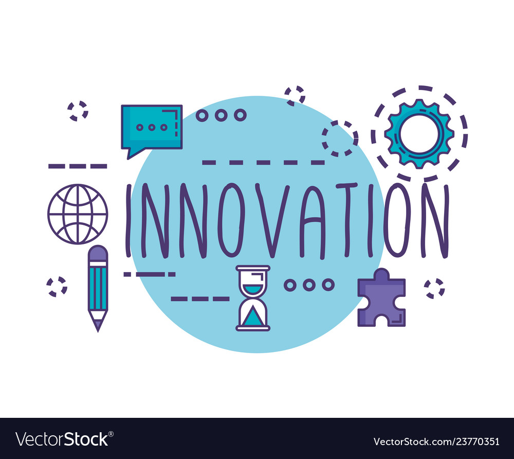 Set Technological Innovation Icons Royalty Free Vector Image