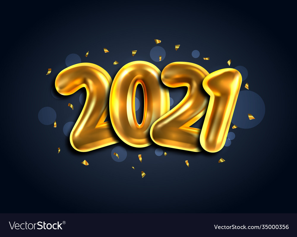 2021 happy new year banner golden luxury text vector image 2021 happy new year banner golden luxury text