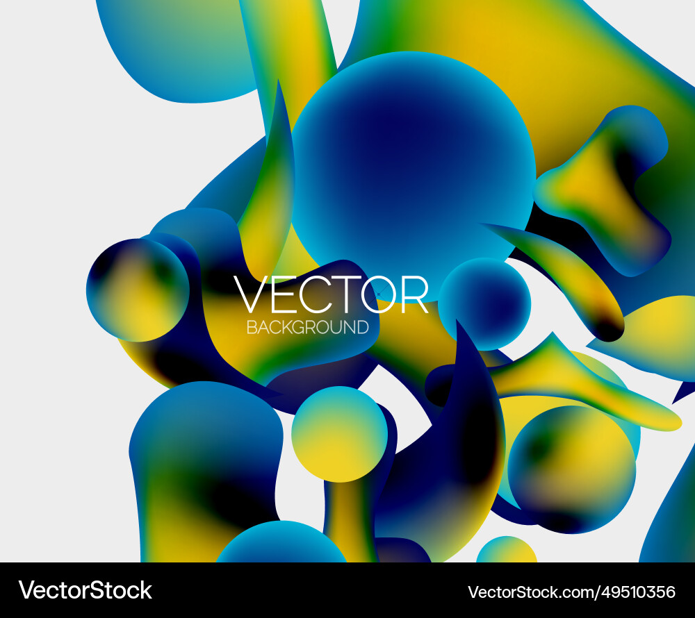 Abstract liquid bubble background Royalty Free Vector Image
