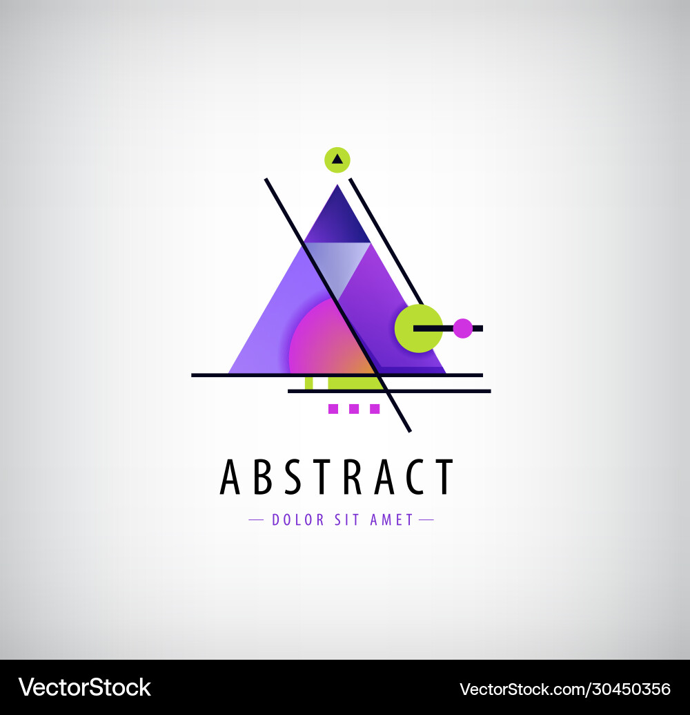 Abstract trendy triangle logo geometric Royalty Free Vector