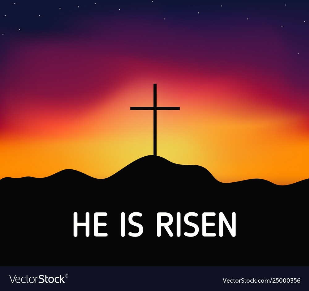 Christian Religious Design For Easter Celebration Vector Image