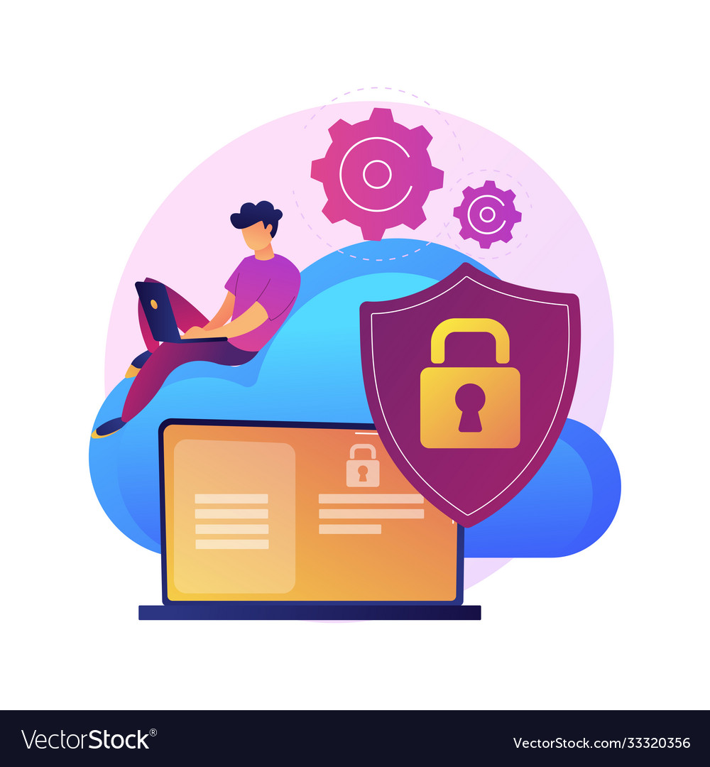 Cloud Computing Security Abstract Concept Vector Image Cloud Computing Security Abstract Concept Vector Image