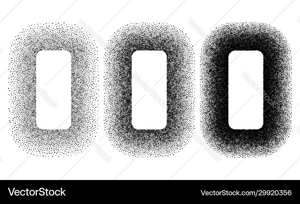 Grunge spray stencil round frames gradient ink Vector Image