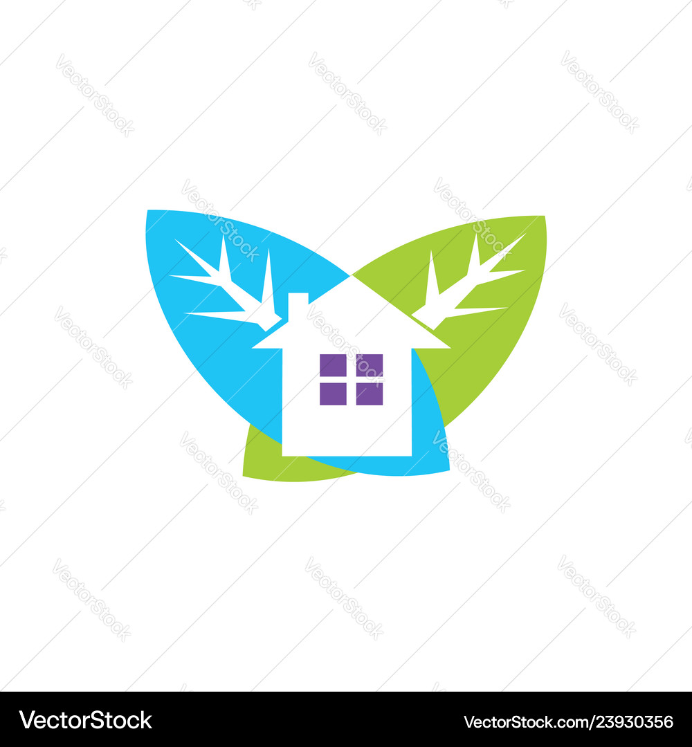 Leaf logo design template isolated Royalty Free Vector Image