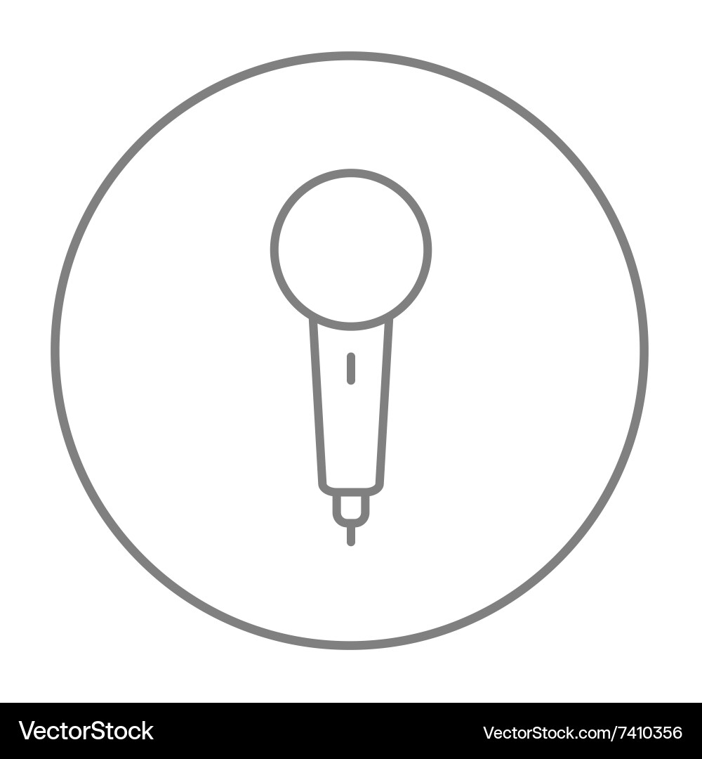 Microphone line icon Royalty Free Vector Image