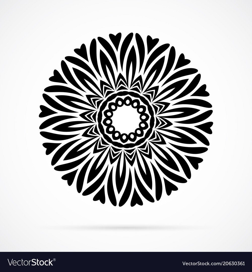 black geometry mandala over