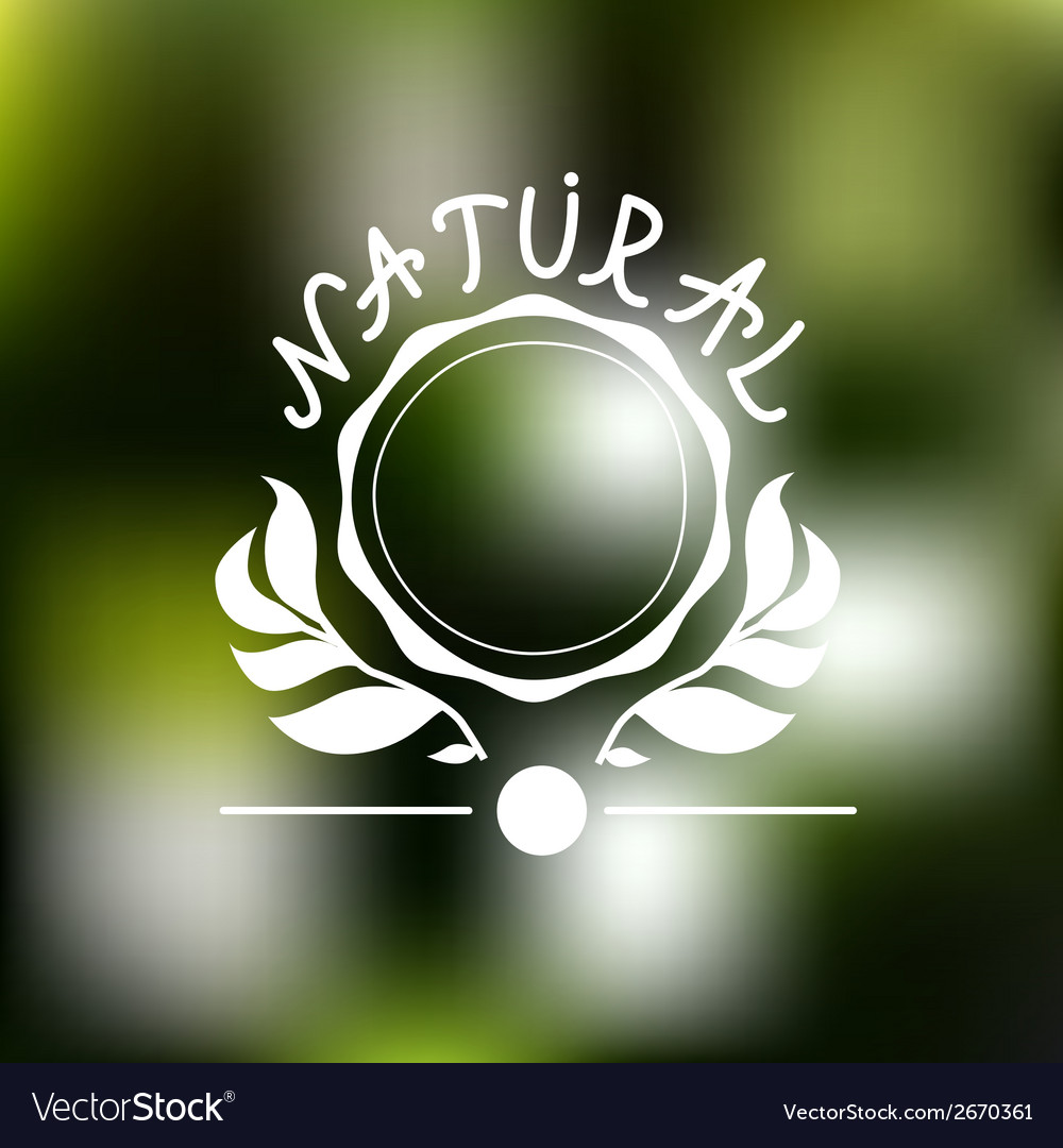 Natural emblem design Royalty Free Vector Image
