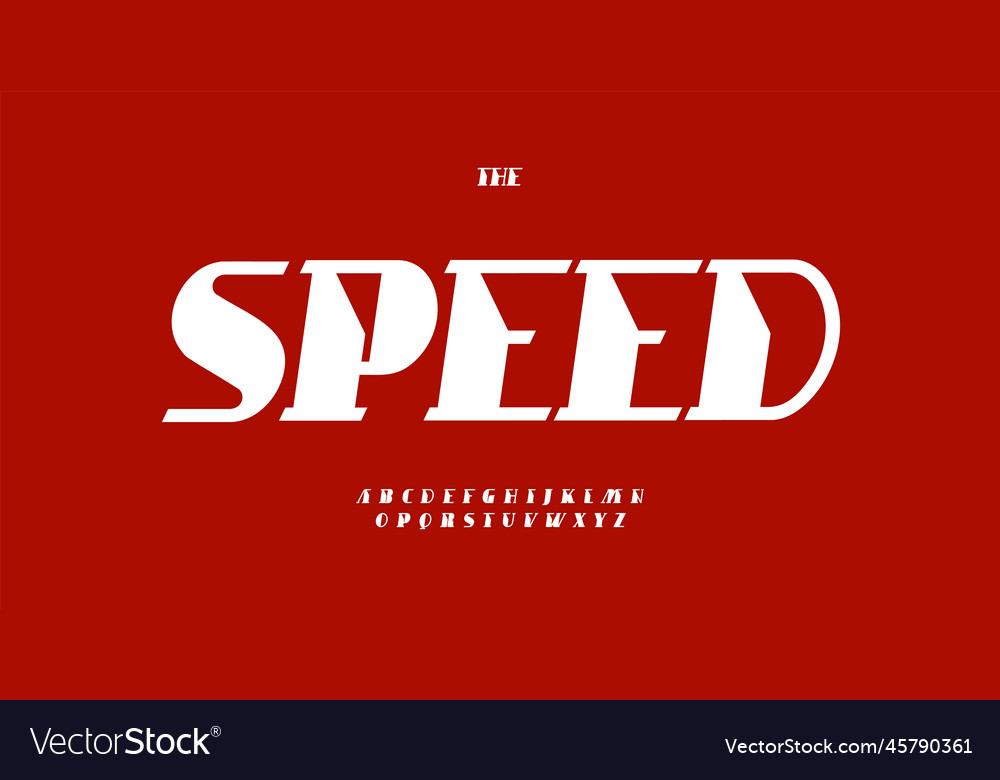 Old fashioned speed alphabet retro car letters Vector Image