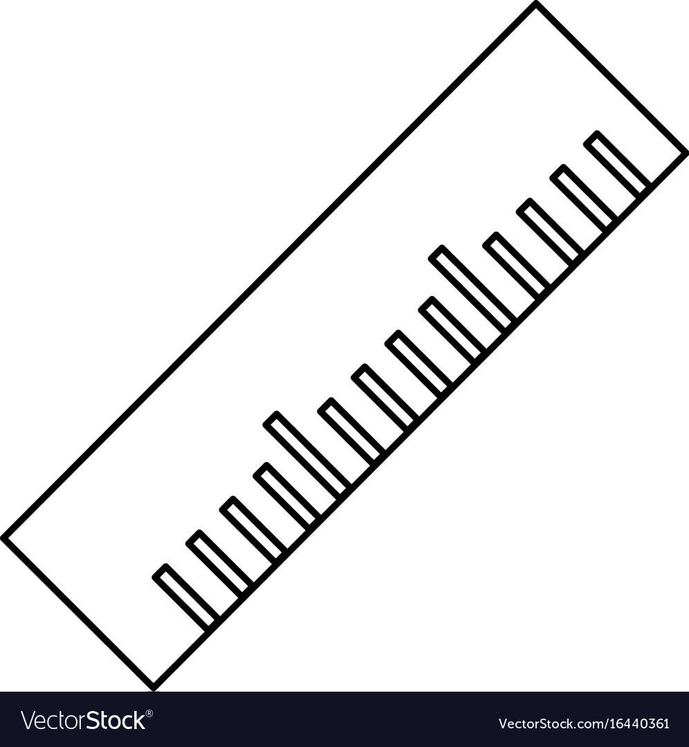 Ruler tool isolated Royalty Free Vector Image VectorStock