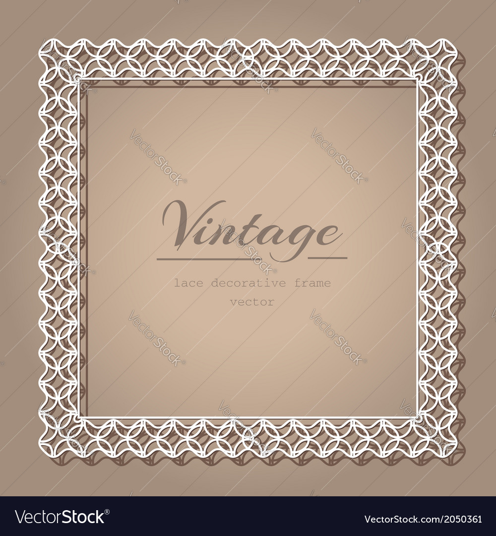 Vintage lace frame