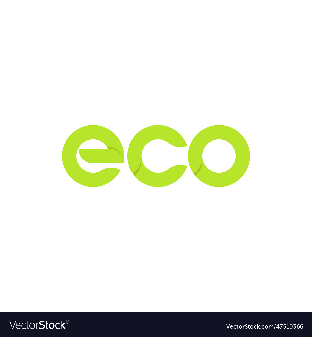 Eco organic bio logo label for vegan healthy Vector Image