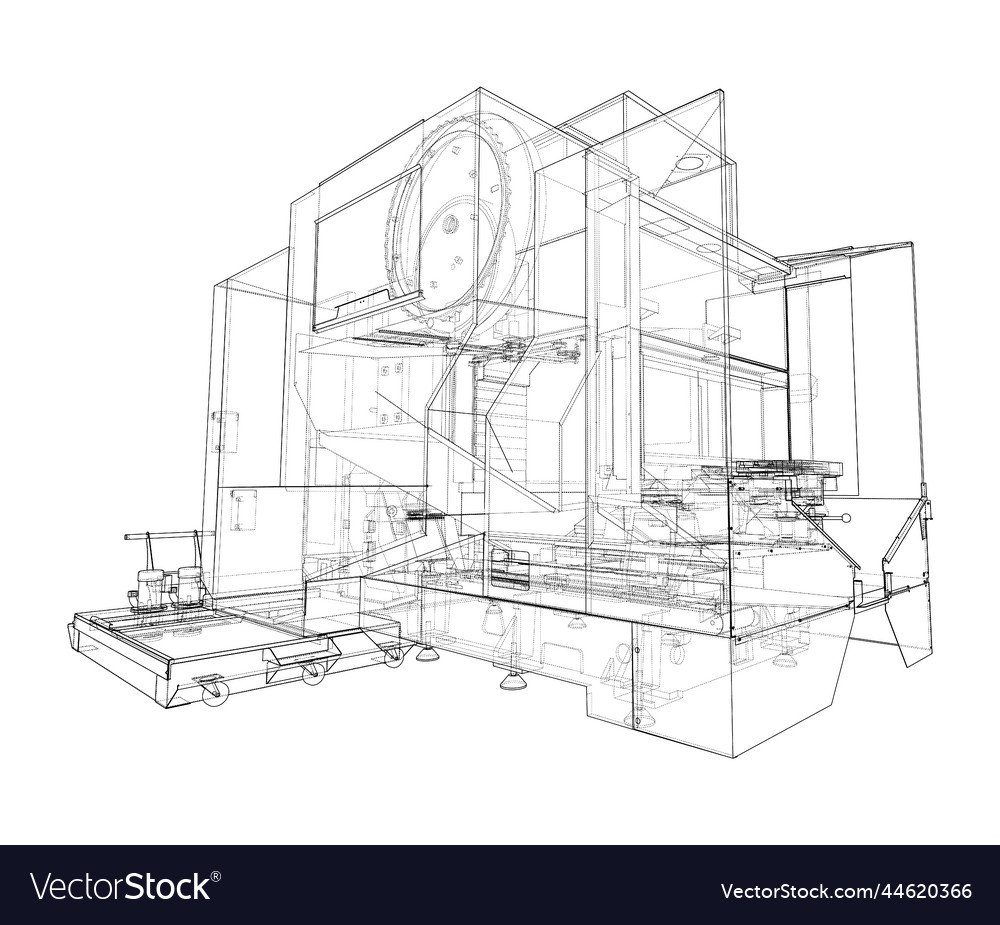 Metalworking cnc milling machine Royalty Free Vector Image