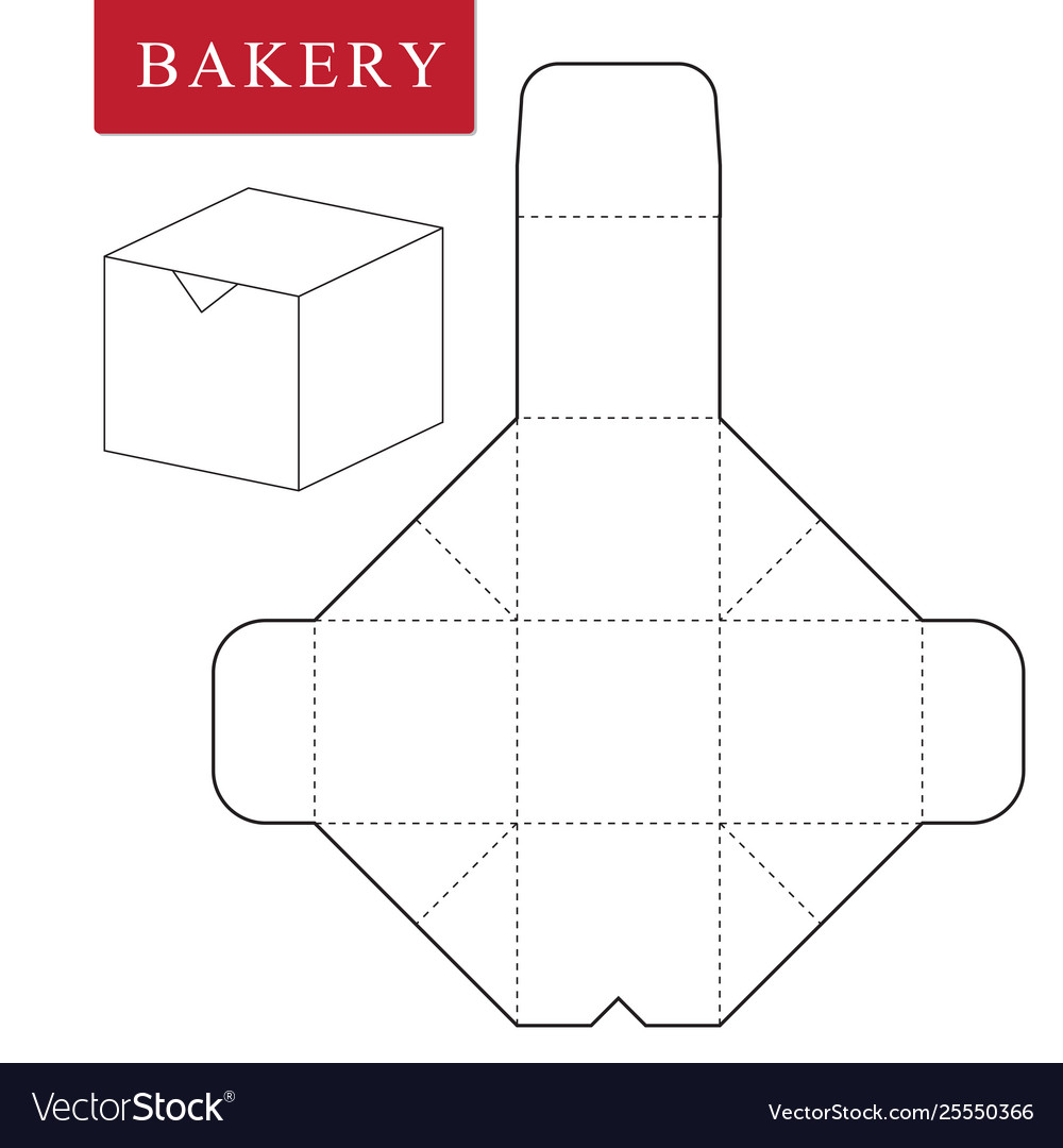 Package template for bakery food or other items Vector Image