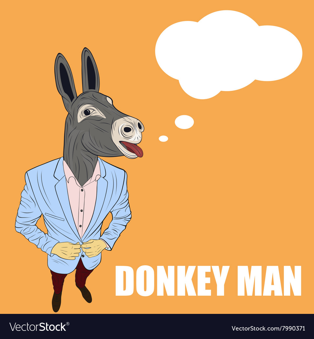 Cartoon character donkey Royalty Free Vector Image Cartoon character donkey Royalty Free Vector Image