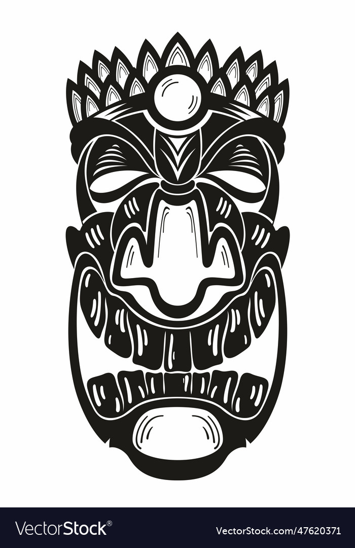 Maori tiki moko Royalty Free Vector Image - VectorStock