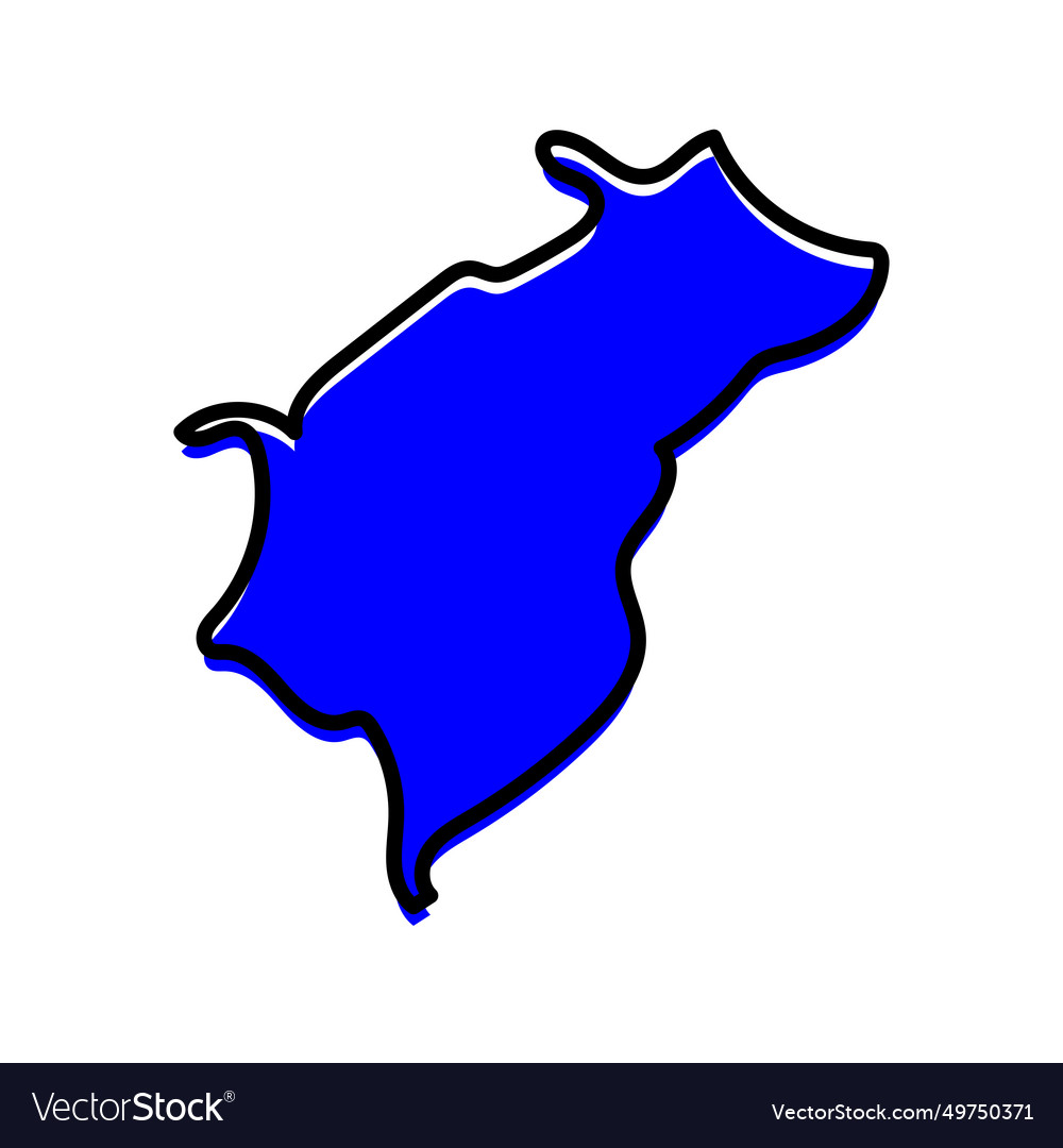 Merida state of venezuela map design Royalty Free Vector