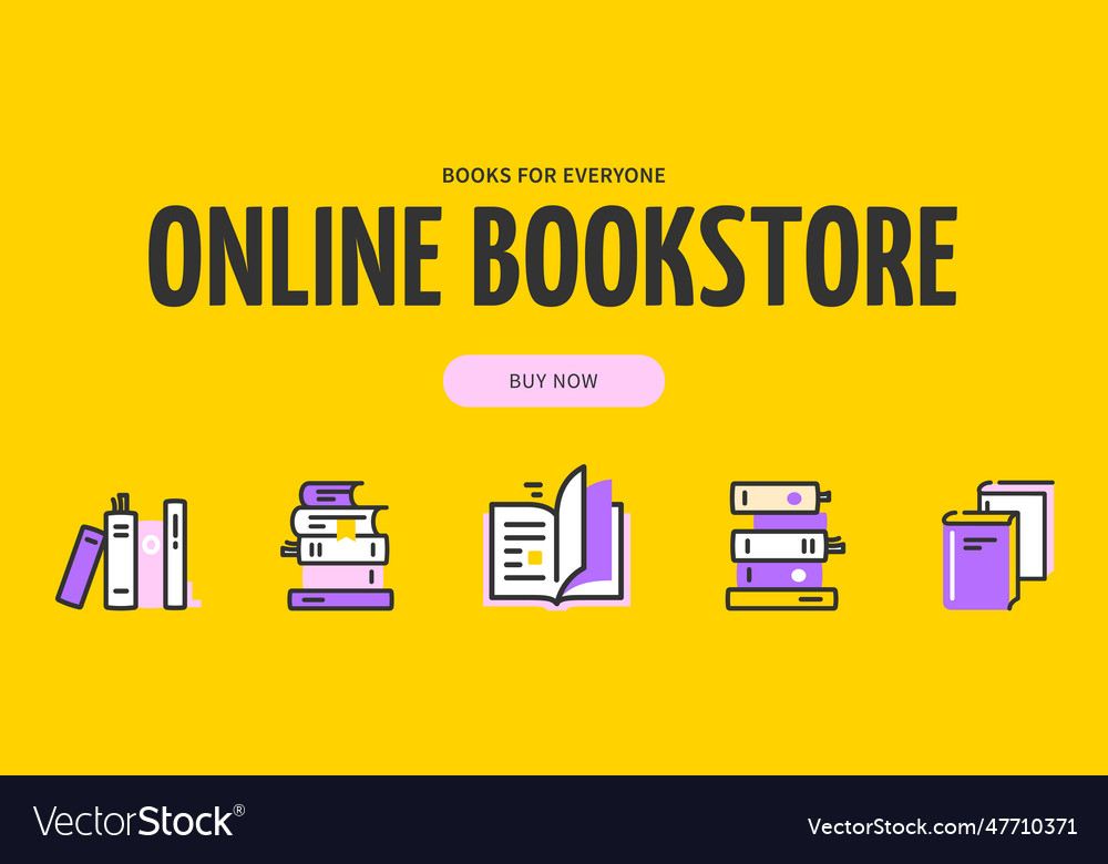 Online bookstore buy now button horizontal placard