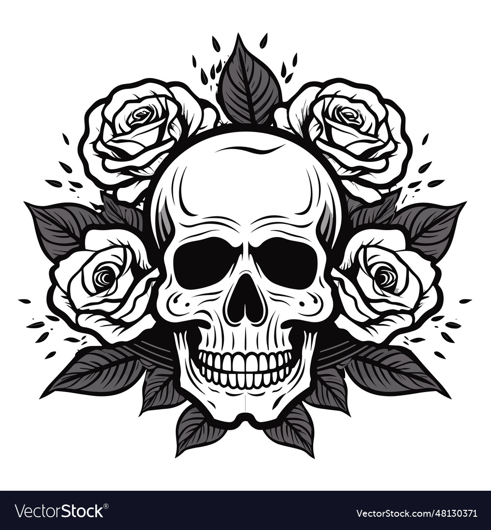 Skull silhouette Royalty Free Vector Image - VectorStock