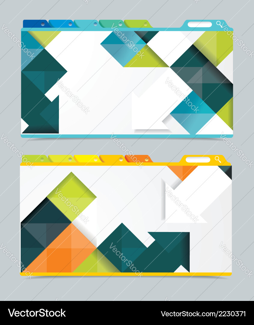 Web design navigation set Royalty Free Vector Image