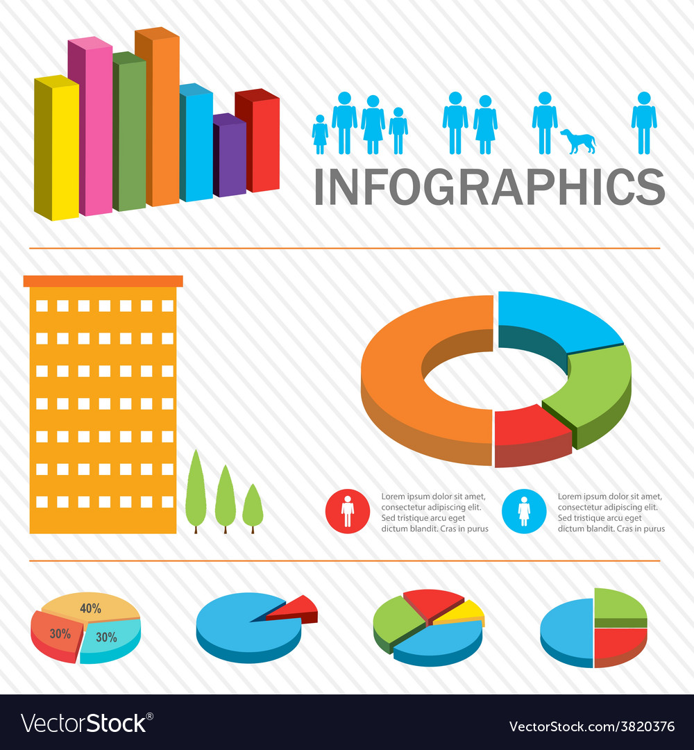 A chart showing building Royalty Free Vector Image