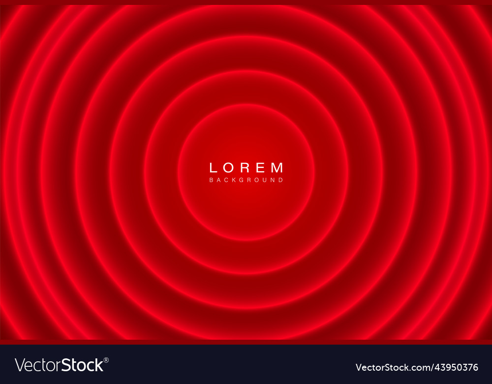 Abstract smooth red circle background elegant red Vector Image