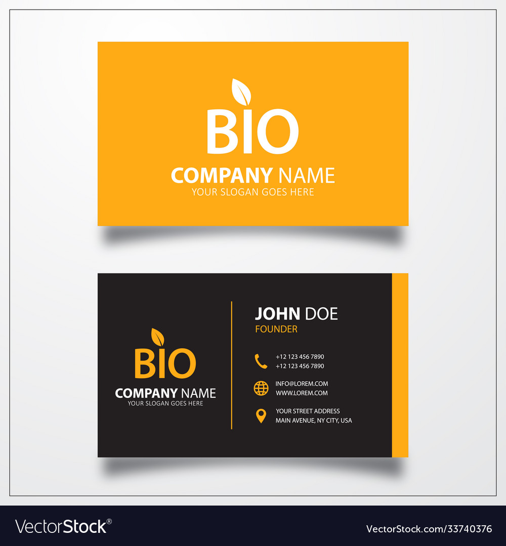 Bio icon business card template Royalty Free Vector Image Intended For Bio Card Template