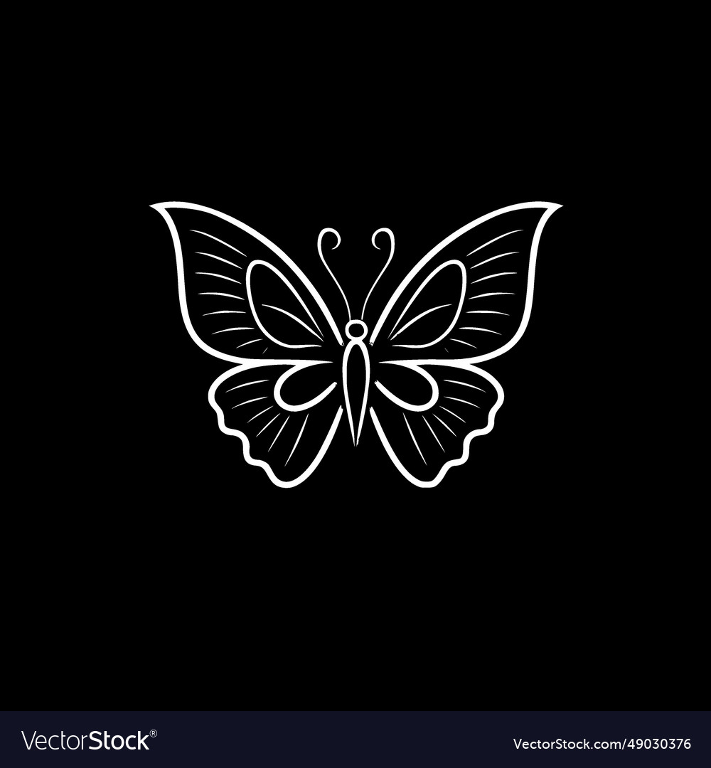 Butterfly - minimalist and flat logo Royalty Free Vector