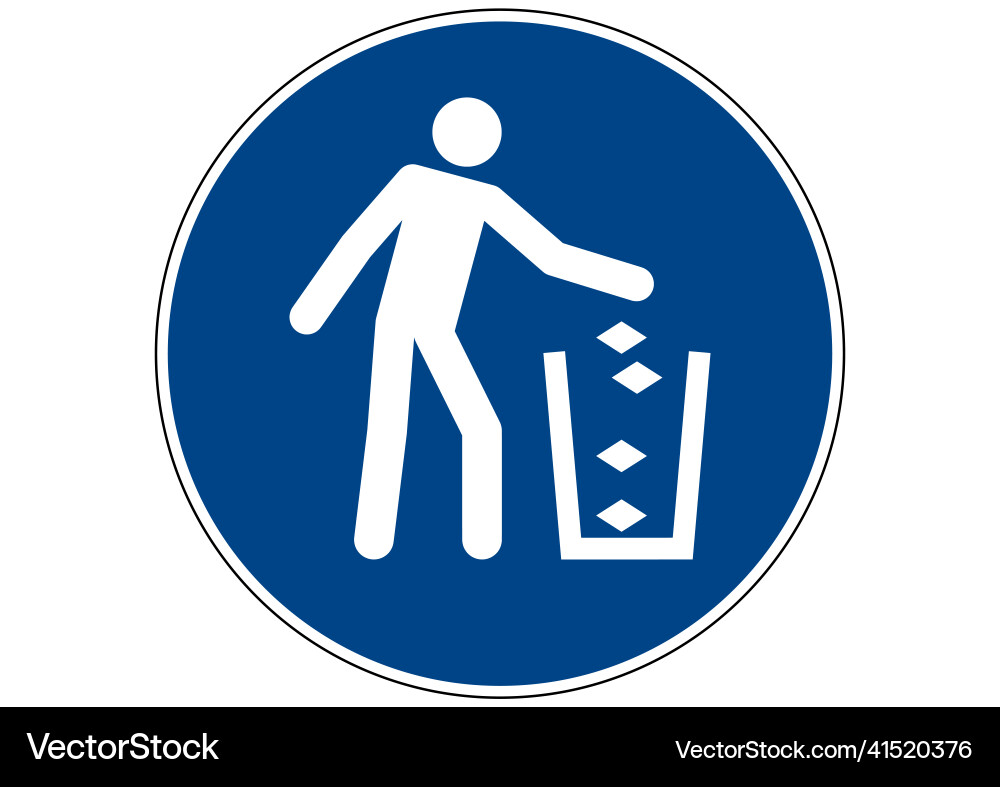 Dispose of rubbish Royalty Free Vector Image VectorStock