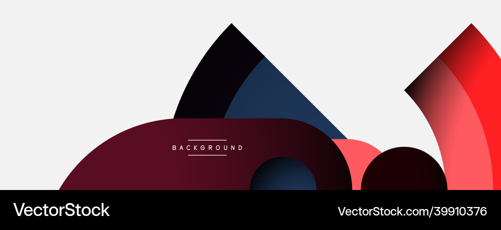 Geometric abstract background round shapes Vector Image