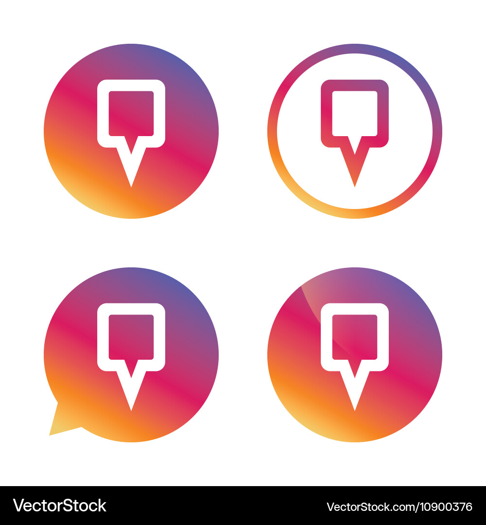 Map pointer sign icon marker symbol Royalty Free Vector