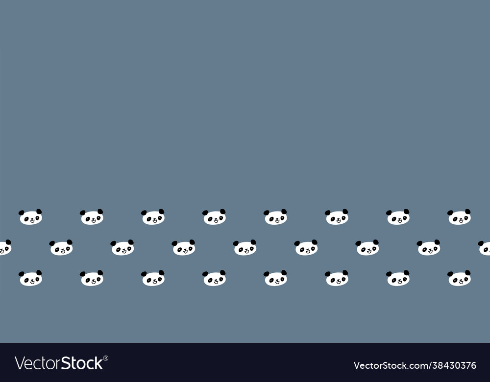 Panda frame border seamless pattern Royalty Free Vector