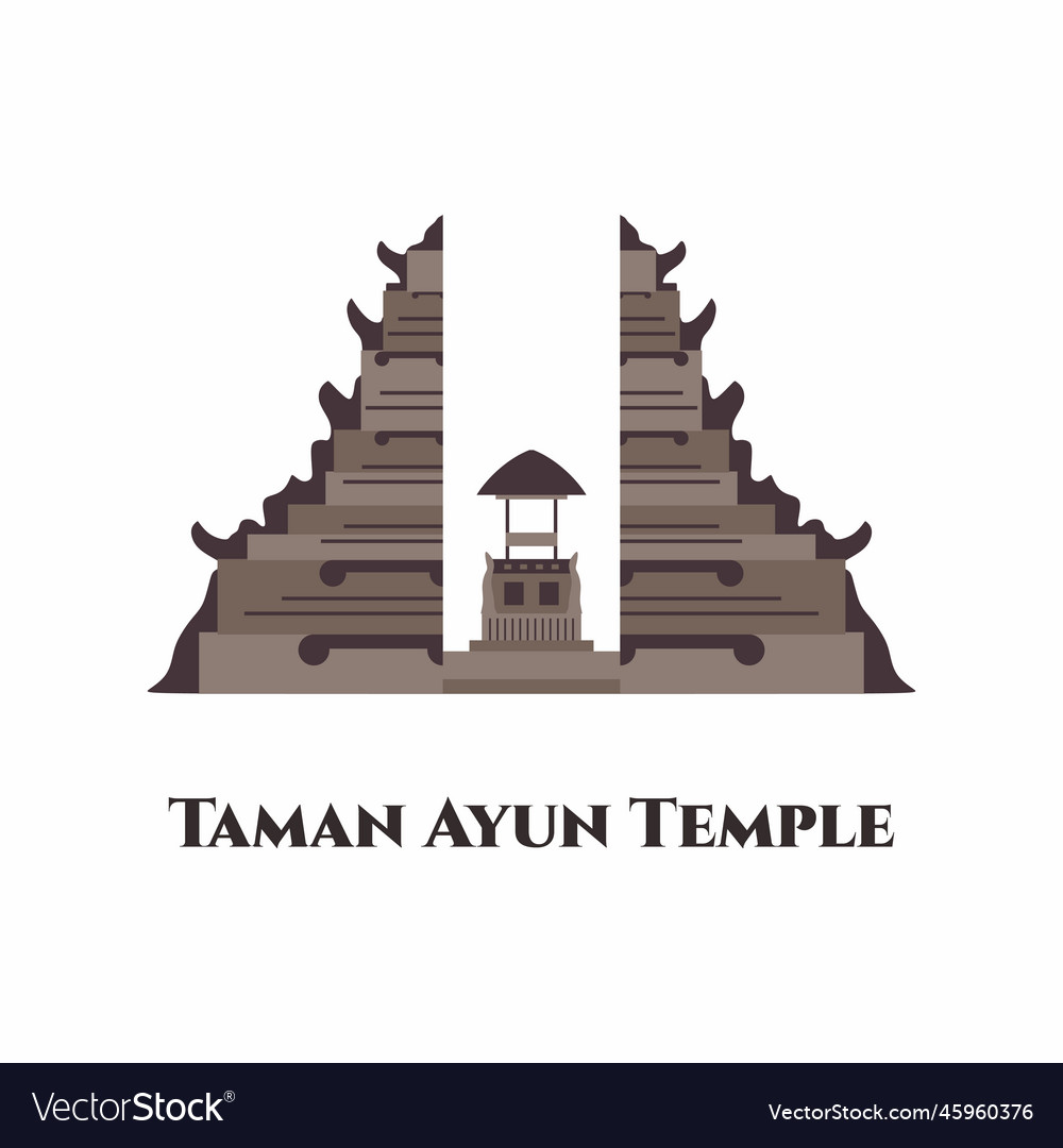 Pura taman ayun temple in bali indonesia one Vector Image