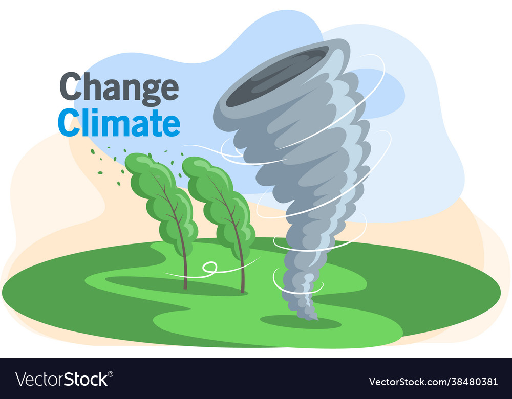 Bad weather and climate change natural landscape Vector Image Bad weather and climate change natural landscape Vector Image