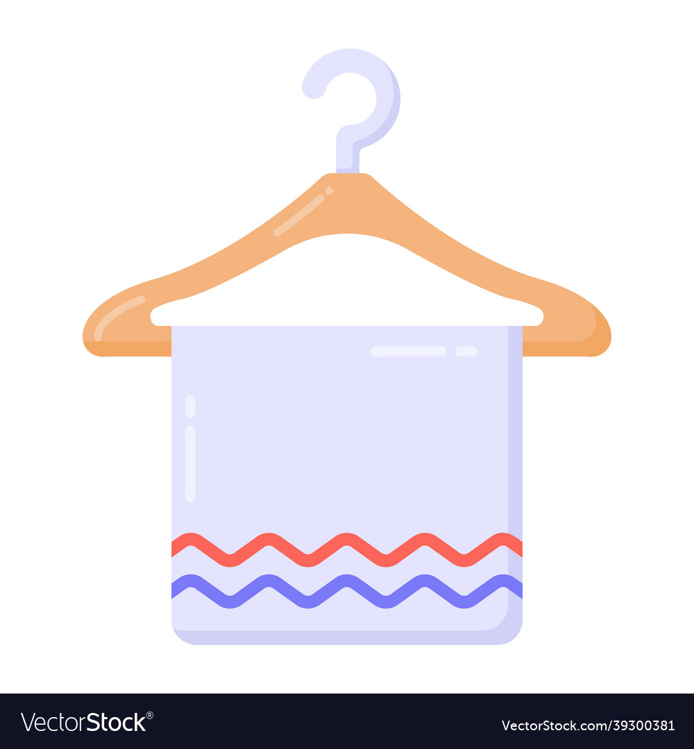 Hanger towel Royalty Free Vector Image - VectorStock